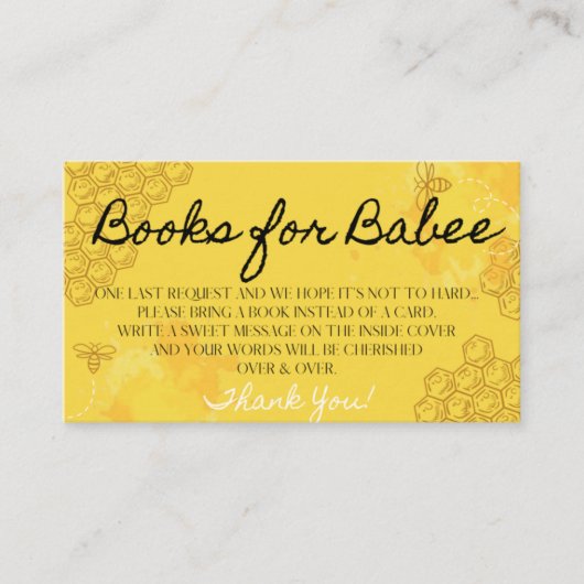 Oh Babee Books for Baby Enclosure Card Informatiekaartje (Voorkant)