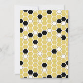 Oh Babee Bumblebee Gold Glitter Zwart Baby shower Kaart (Achterkant)