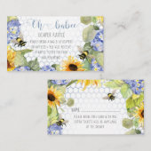 Oh Babee Bumblebee Sunflower Baby Diaper Raffle Visitekaartje (Voorkant / Achterkant)