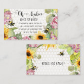 Oh Babee Bumblebee Sunflower Girl Boeken voor Baby Visitekaartje (Voorkant / Achterkant)
