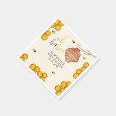 Oh Babee Cute Watercolor Bee Baby shower Servet (Hoek)