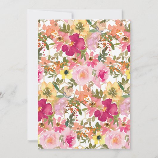 Oh Babee Girl Shower Kaart (Achterkant)