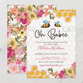 Oh Babee Girl Shower Kaart (Voorkant / Achterkant)