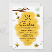 Oh Babee thema Baby shower Uitnodiging (Voorkant)