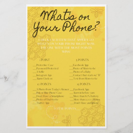 Oh Babee wat is er op je telefoonspel? Flyer (Voorkant)