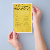 Oh Babee wat is er op je telefoonspel? Flyer (Hand)