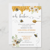 Oh Babee Waterverf Honeycomb Bee Shower Kaart (Voorkant)