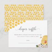 Oh Babee Yellow Bee Floral Diaper-kaart Bedankkaart (Voorkant / Achterkant)