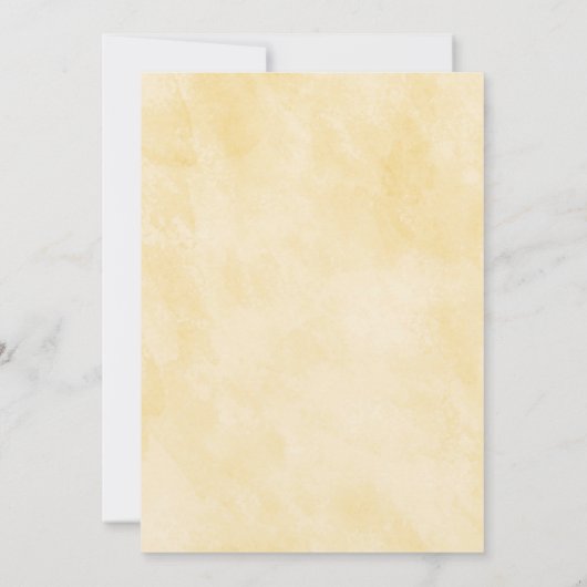 Oh Babee Yellow Waterverf Bumble Bee Floral Kaart (Achterkant)