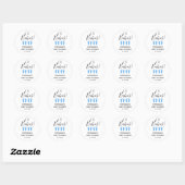 Oh Babies Blue Feet Twins Baby Shower Ronde Sticker (Vel)