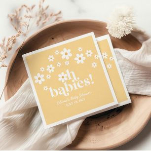 Oh Babies boho Daisy gele tweeling Baby Shower Servet