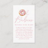Oh Babies Donut Sprinkle Baby shower Book Request Informatiekaartje (Voorkant)