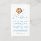Oh Babies Donut Sprinkle Baby shower Book Request Informatiekaartje (Voorkant)