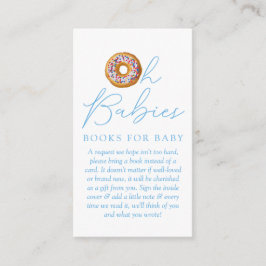 Oh Babies Donut Sprinkle Baby shower Book Request Informatiekaartje