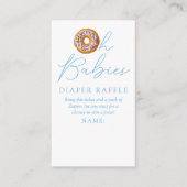 Oh Babies Donut Sprinkle Baby shower Diaper Raffle Informatiekaartje (Voorkant)