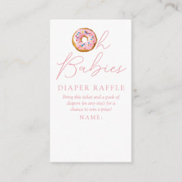 Oh Babies Donut Sprinkle Baby shower Diaper Raffle Informatiekaartje