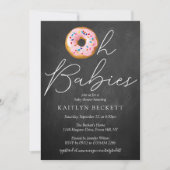 Oh Babies Donut Sprinkle Twin Baby shower Kaart (Voorkant)