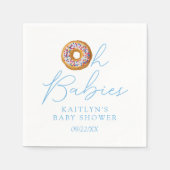 Oh Babies Donut Sprinkle Twin Boys Baby shower Servet (Voorkant)