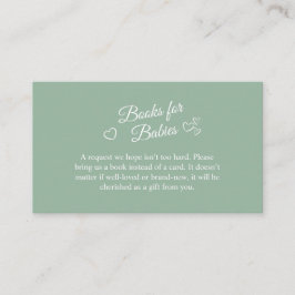 Oh Babies Sage Green Twin Shower Books for Babies Informatiekaartje