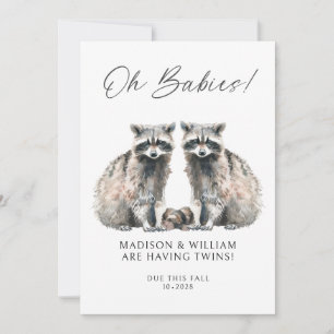 Oh Babies Tweeling Onderweg Schattige Tweeling Was Kaart
