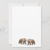 Oh Babies Twins Cute Watercolor Bears Baby Shower Kaart (Achterkant)