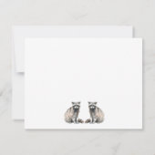 Oh Babies Twins On The Way Cute Raccoons Kaart (Achterkant)