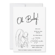 "Oh Baby!" 2024 baby shower Uitnodiging