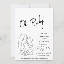 "Oh Baby!" 2024 baby shower Uitnodiging