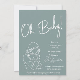 "Oh Baby!" 2024 baby shower Uitnodiging