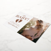 Oh Baby Aangepast foto-Baby shower Folie Uitnodiging (Gedraaid)