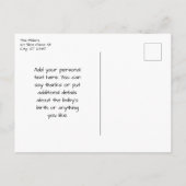 Oh Baby! Aankondiging moderne foto geboorte Briefkaart (Achterkant)