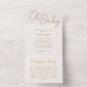 Oh Baby Aardbevend minimaal Baby shower All In One Uitnodiging (Binnen)