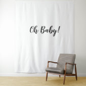 Oh Baby Achtergrond Oh Baby Banner Tapijt Wandkleed (In situ)