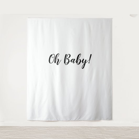 Oh Baby Achtergrond Oh Baby Banner Tapijt Wandkleed (Voorkant)