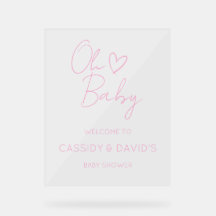 Oh Baby Acryl Baby shower Sign