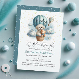 Oh Baby Adventure Begint Puppy In Hete Luchtballon Kaart