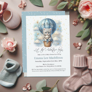 Oh Baby Adventure Kitten in Hete Luchtballon Kaart