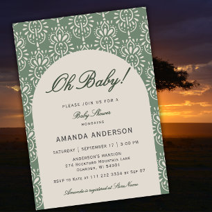 Oh Baby Afrikaanse Jungle Safari Baby Shower Boog Kaart