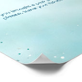 Oh baby aqua blauw baby shower luier loterij teken poster (Hoek)