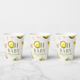Oh Baby Augurken + Fopspenen Roze Baby Shower Papieren Bekers