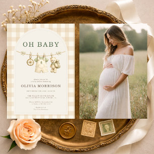 Oh Baby Avontuur Wacht Foto Baby Shower Kaart