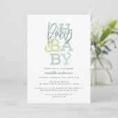Oh baby baby modern baby shower feest (Staand voorkant)