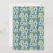 Oh baby baby modern baby shower feest (Achterkant)