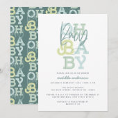 Oh baby baby modern baby shower feest (Voorkant / Achterkant)
