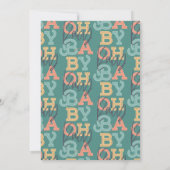 Oh baby baby modern baby shower feest (Achterkant)