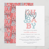 Oh baby baby moderne baby shower feestje (Voorkant / Achterkant)