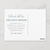 Oh baby baby moderne foto geboorteaankondiging briefkaart (Achterkant)