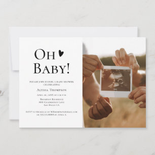 Oh Baby Baby Shower aangepaste echografie foto Kaart