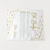 Oh, Baby! Baby shower Achtergrond-XL-2 Tapestry Wandkleed (Voorkant (horizontaal))