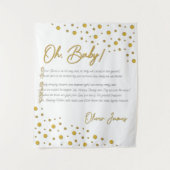 Oh, Baby! Baby shower Achtergrond-XL-2 Tapestry Wandkleed (Voorkant)